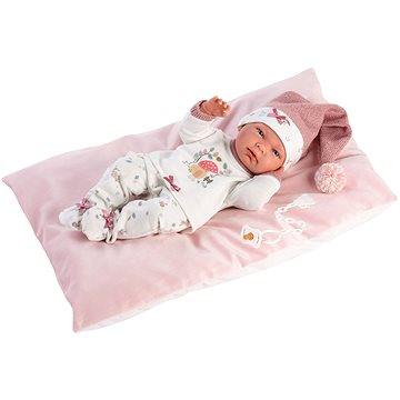 Llorens 73880 New Born Holčička - realistická panenka miminko s celovinylovým tělem - 40 cm