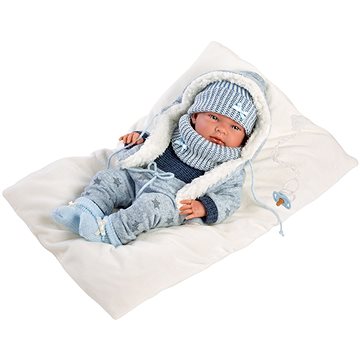 Llorens 73881 New Born Chlapeček - realistická panenka miminko s celovinylovým tělem - 40 cm