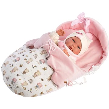 Llorens 73884 New Born Holčička - realistická panenka miminko s celovinylovým tělem - 40 cm