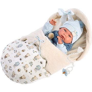 Llorens 73885 New Born Chlapeček - realistická panenka miminko s celovinylovým tělem - 40 cm