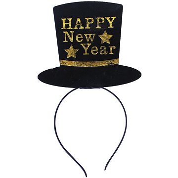 Čelenka s kloboučkem Happy New Year - Silvestr