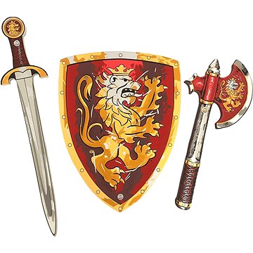 E-shop Liontouch Ritterset - rot - Schwert, Schild, Axt