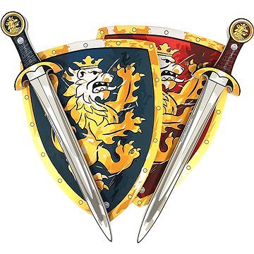 Liontouch Ritterset für zwei - blau + rot - Schwert und Schild