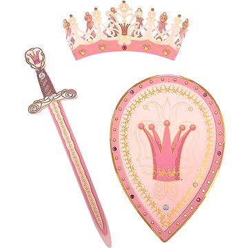 E-shop Liontouch Königin-Set Rosa - Schwert, Schild und Krone