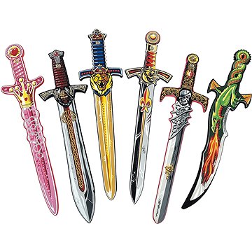 Liontouch Set mečů (šest typů) - Fantasy, Král, Princ, Princezna, Pirát a Viking