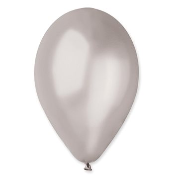 Balonky metalické 100 ks stříbrné - průměr 26 cm