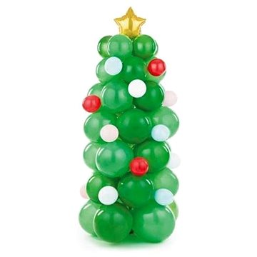 Sada balónků - Vánoční stromeček - 65 ks - 65x161 cm