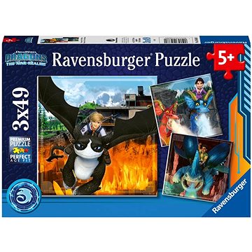 Ravensburger Puzzle 056880 Jak Vycvičit Draka: Devět Království 3X49 Dílků