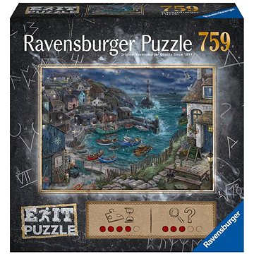 E-shop Ravensburger Puzzle 173655 Exit Puzzle: Leuchtturm am Hafen 759 Stück