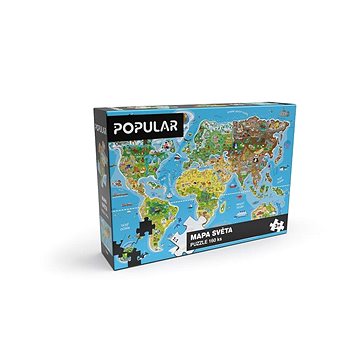 Popular Puzzle - Mapa světa, 160 ks – CZ