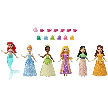 Disney Princess Sada 6Ks Malých Panenek Na Čajovém Dýchánku