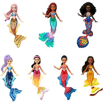 The Little Mermaid sada 7Ks malých panenek: Malá mořská víla a sestřičky