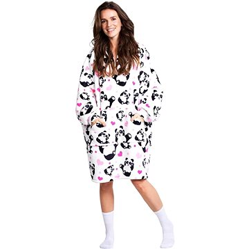 E-shop Cozy Noxxiez Panda - warme TV-Sweatshirt-Decke für Jugendliche und Erwachsene