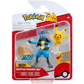 E-shop Pokémon 3St - Omanyte, Pikachu, Lucario