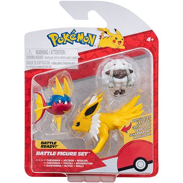 E-shop Pokémon 3St - Wooloo, Carvanha, Jolteon