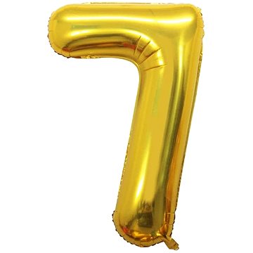 Atomia fóliový balón narozeninové číslo 7, zlatý 82 cm
