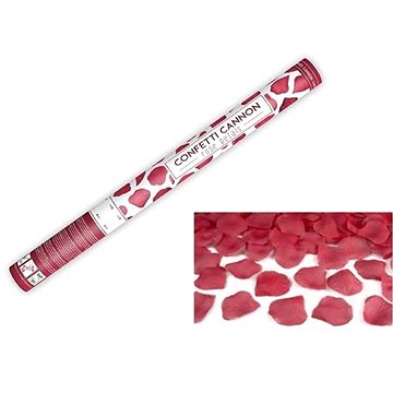 Párty konfety 60 cm - okvětní lístky - rudě červené - svatba / valentýn