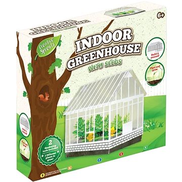 Grow&decorate vypěstuj si bylinky, 3 druhy sazenic, v PVC skleníku, s doplňky, v krabičce