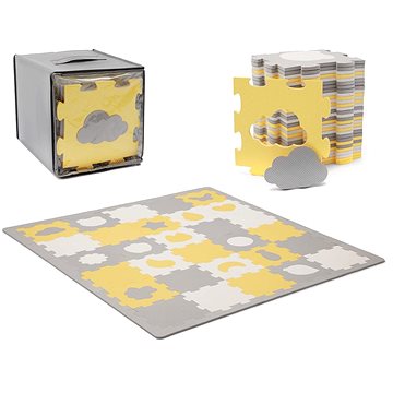 Kinderkraft Select Podložka pěnová puzzle Luno 185 × 165 cm Yellow 30 ks