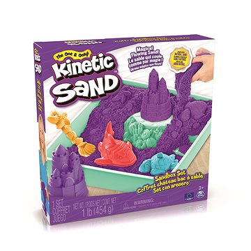E-shop Kinetic Sand Schachtel mit kinetischem Sand und einer Unterlage in Lila