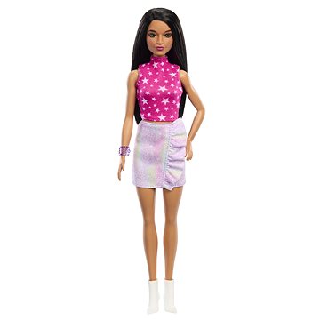 E-shop Barbie Model - Glänzender Rock und rosa Oberteil mit Sternen