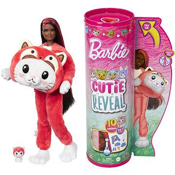 E-shop Barbie Cutie Reveal Barbie im Kostüm - Kätzchen im roten Pandakostüm