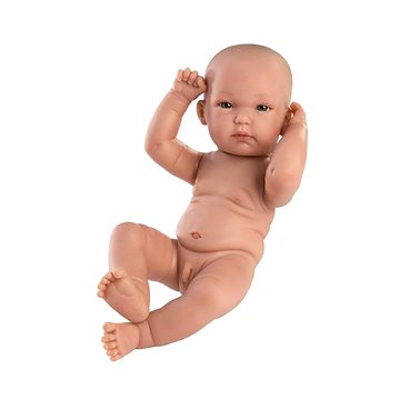 Llorens 63501 New Born Chlapeček - realistická panenka miminko s celovinylovým tělem - 35 cm