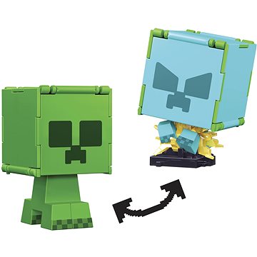 E-shop Minecraft Figur 2 in 1 Creeper & Charged Creeper