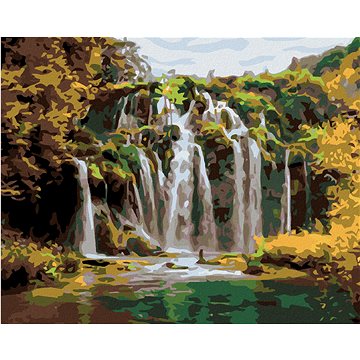 Malování podle čísel - Vodopád na podzim