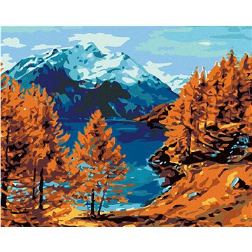 Malování podle čísel - Jezero pod horou