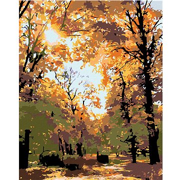 Malování podle čísel - Podzimní stromy