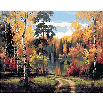 Malování podle čísel - Podzimní jezero