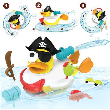 Yookidoo - Kreativní plavací kachna - Pirát