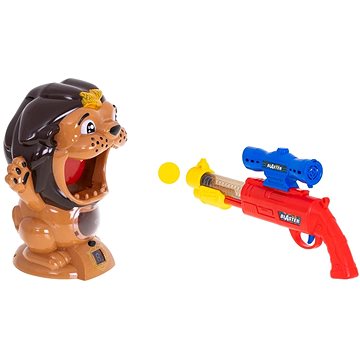 KIK Pistole na pěnové míčky s terčem ve tvaru lva