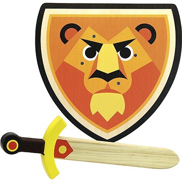 E-shop Vilac Schild und Schwert aus Holz Löwe