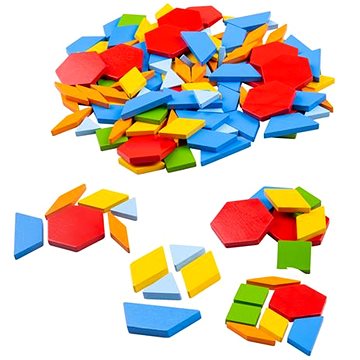E-shop Bigjigs Toys farbiges Holz-Mosaik