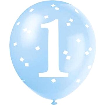 Balónky 1. Narozeniny kluk - 5 ks - 30 cm - modré