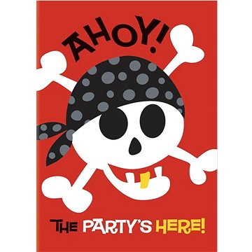 Pozvánky pirát - pirate fun - 8 ks