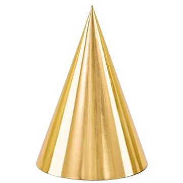 Party kloboučky zlaté - 16 cm - 6 ks