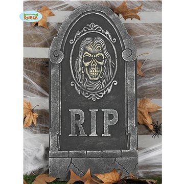 “RIP” náhrobek s lebkou vel. 33x65 cm - halloween