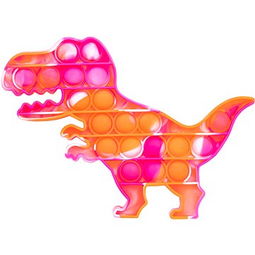 Pop it - dinosaurus oranžovo-růžový