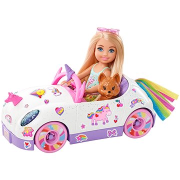 Barbie Chelsea a kabriolet s nálepkami
