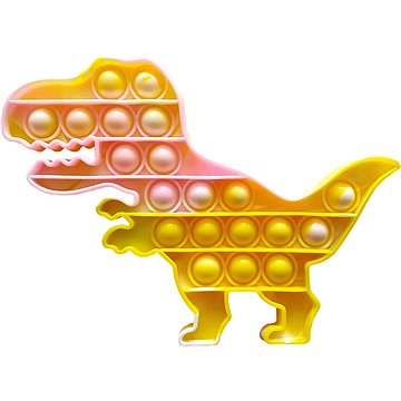 Pop it - dinosaurus žlutě mrarovaný