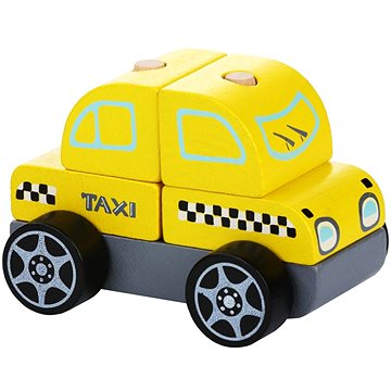 CUBIKA 13159 Taxi vůz - dřevěná skládačka 5 dílů