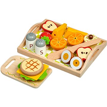 Lucy & Leo 222 Snídaně na podnosu - dřevěná herní sada s magnety