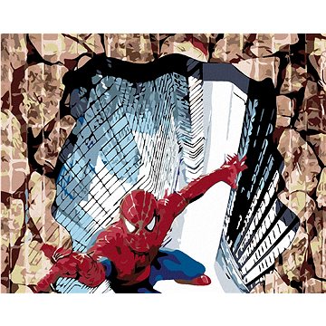 E-shop Malen nach Zahlen - Spiderman 3D, 100x80 cm, Leinwand ohne Rahmen