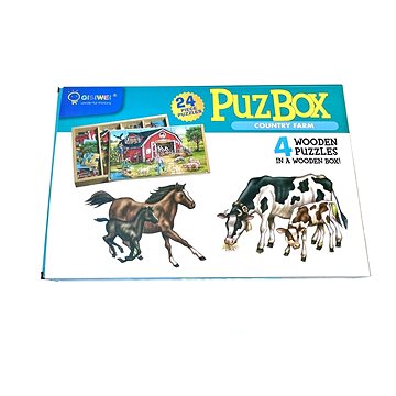 Dětské dřevěné puzzle - Farma