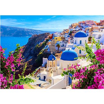 Enjoy Santorini s květinami, Řecko 1000 dílků