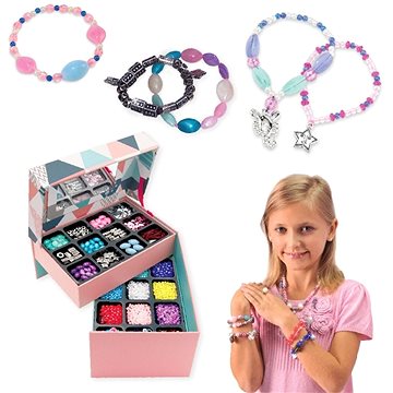 E-shop Set aus Perlen und Armbändern in einer Box