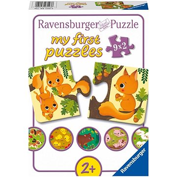 E-shop Ravensburger Puzzle 031238 Mein erstes Puzzle Haustiere und Jungtiere 9x2 Teile